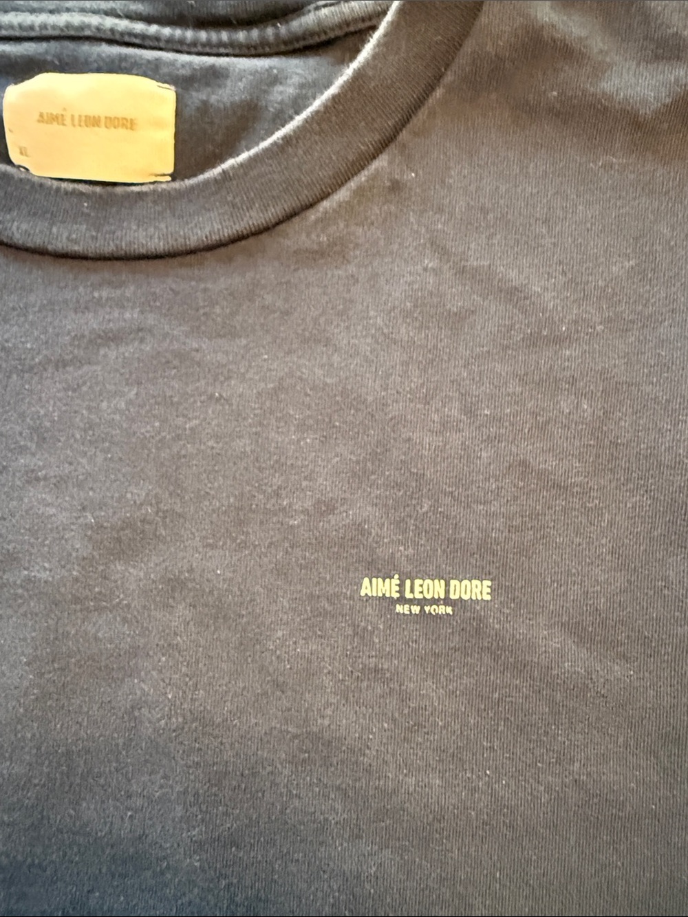 Aime Leon Dore Navy Short Sleeve Crew T‑Shirt XL (fits closer to L) - Picture 3 of 4